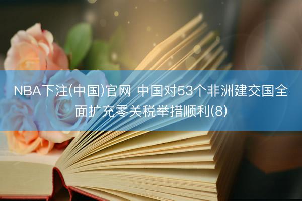 NBA下注(中国)官网 中国对53个非洲建交国全面扩充零关税举措顺利(8)