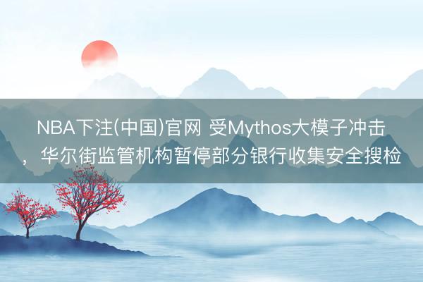 NBA下注(中国)官网 受Mythos大模子冲击，华尔街监管机构暂停部分银行收集安全搜检