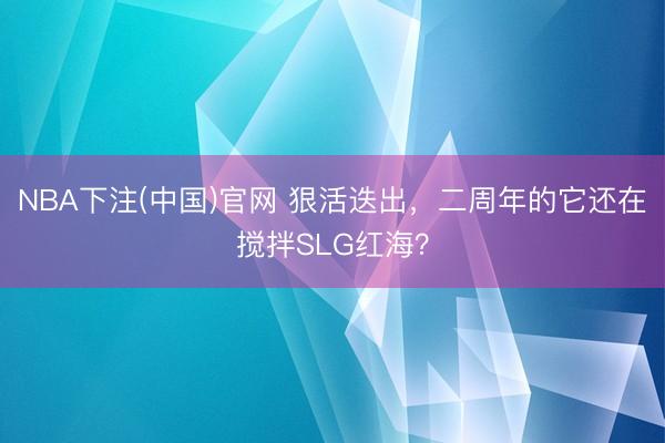 NBA下注(中国)官网 狠活迭出，二周年的它还在搅拌SLG红海？