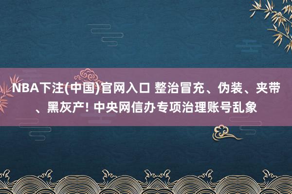 NBA下注(中国)官网入口 整治冒充、伪装、夹带、黑灰产! 中央网信办专项治理账号乱象